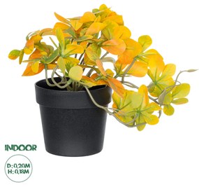 GloboStar® Artificial Garden SCHEFFLERA MIX PLANT 20955 Διακοσμητικό Φυτό Σεφλέρα Φ20 x Υ18cm