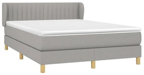 ΚΡΕΒΑΤΙ BOXSPRING ΜΕ ΣΤΡΩΜΑ ΑΝΟΙΧΤΟ ΓΚΡΙ 140X190 ΕΚ. ΥΦΑΣΜΑΤΙΝΟ 3126957