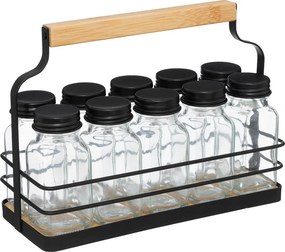 ΑΛΑΤΟΠΙΠΕΡΙΈΡΕΣ &amp; ΔΟΧΕΊΑ ΜΠΑΧΑΡΙΚΏΝ SPICE RACK SET 11PCS