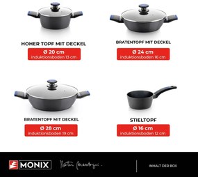 Μαγειρικά Σκεύη Monix Martin Berasategui Μαύρο 7 Τεμάχια