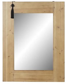 Τοίχο καθρέφτη DKD Home Decor Κόκκινο Φυσικό Ανατολικó 70 x 2 x 90 cm