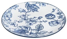 Πιάτο Ρηχό Garden 07-21702 Πορσελάνινο 19cm White-Blue Estia Porcelain