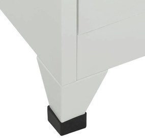 vidaXL Φοριαμός Γκρι 90x45x180 εκ. από Ατσάλι με 6 Τμήματα