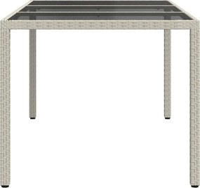 vidaXL Τραπέζι Κήπου Λευκό 150 x 90 x 75 cm συνθετικό ρατάν