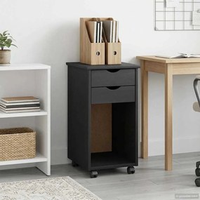 vidaXL Κινητό Ντουλάπι Γκρι 34 x 39 x 65,5 cm Στερεό πεύκο