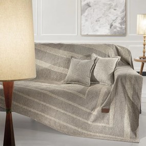 Ριχτάρι Victor Natural Guy Laroche Τριθέσιο 180x300cm Chenille,Cotton,Polyester