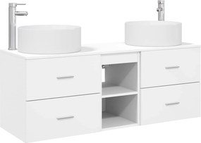 vidaXL Σετ Επίπλων Μπάνιου 3 τμχ. Λευκό 49,5 x 44,5 x 65,5 εκ