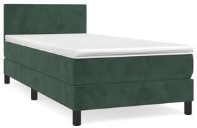 ΚΡΕΒΑΤΙ BOXSPRING ΜΕ ΣΤΡΩΜΑ ΣΚΟΥΡΟ ΠΡΑΣΙΝΟ 90X190 ΕΚ. ΒΕΛΟΥΔΙΝΟ 3141158