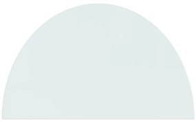 vidaXL Πλάκα Τζακιού Γυάλινη Ημικυκλική 1000x600 χιλ.