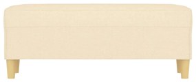 vidaXL Πάγκος Κρεμ 100x35x41 εκ. Υφασμάτινος