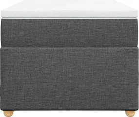 vidaXL Κρεβάτι Boxspring με Στρώμα Σκούρο Γκρι 90x190 εκ. Υφασμάτινο