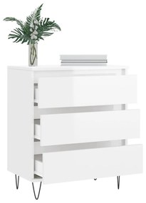 vidaXL Ντουλάπι Γυαλιστερό Λευκό 60x35x70 εκ. από Επεξεργασμένο Ξύλο