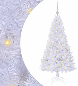 vidaXL Τεχνητό Χριστουγεννιάτικο Δέντρο Λευκό 150 cm PVC και Ατσάλι