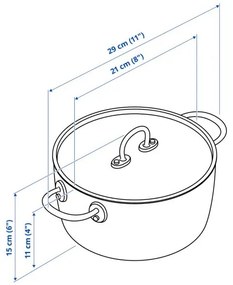 FINMAT κατσαρόλα με καπάκι, 3 l 405.175.72