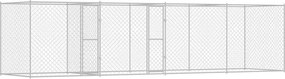 vidaXL Κλουβί σκύλου Ασημί 800 x 200 x 200 εκ. Επικαλυμμένος Χάλυβας