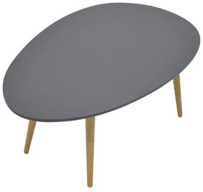 Τραπέζι σαλονιού HAMILTON pakoworld χρώμα ανθρακί φυσικό 98x60x38εκ