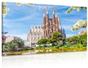 Εικόνα του καθεδρικού ναού της Βαρκελώνης - 90x60