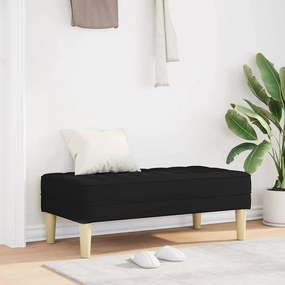 vidaXL παγκάκι με μαξιλάρι Μαύρο 113 x 57 x 39 εκ. ύφασμα