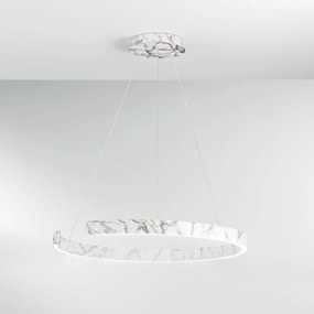 Φωτιστικό Οροφής Κρεμαστό Led-Navel-S60-MB Led 3900lm 3000/4000/6500K 150x60cm Marble Effect Luce Ambiente Design