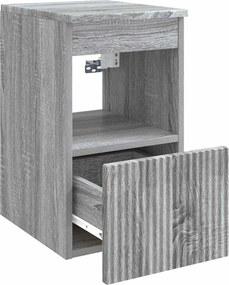 vidaXL Ντουλάπι Μπάνιου Γκρι Sonoma 30 x 44,5 x 50 εκ.