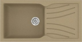 Sanitec Classic 324 (100×50) - Γρανιτένιος νεροχύτης - Metallic CREAM