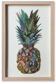 Supergreens Πίνακας Κολάζ Pineapple 30x50 εκ