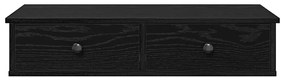 vidaXL Ράφι τοίχου με συρτάρια Μαύρο 80x34x17 cm Κατασκευασμένο ξύλο