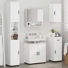 vidaXL Σετ Επίπλων Μπάνιου με συρτάρι 5 pcs Λευκό 61 x 35 x 64 εκ.