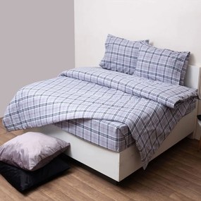 Σεντόνια 2548 Φανελένια (Σετ 4τμχ) Grey Viopros Queen Size 230x275cm 100% Cotton