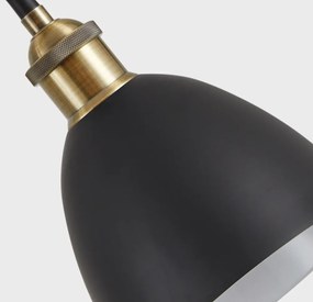 Φωτιστικό Τοίχου - Απλίκα SE21-BL-B10-BL1W-MS2 ADEPT PENDANT Black Metal Shade Wall Lamp+ - 51W - 100W - 77-8897