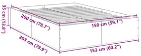 ΠΛΑΙΣΙΟ ΚΡΕΒΑΤΙΟΥ ΜΑΥΡΟ 160X200 ΕΚ. ΕΠΕΞΕΡΓΑΣΜΕΝΟ ΞΥΛΟ 3281008