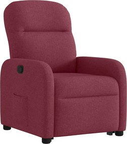 vidaXL Πολυθρόνα Ανακλινόμενη με Ανύψωση Μπορντό Υφασμάτινη