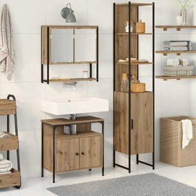 vidaXL Σετ Επίπλων Μπάνιου 3 pcs Artisan Oak Επεξεργασμένο ξύλο