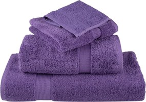 vidaXL Πετσέτες Premium Σετ 8 Τεμ. SOLUND Μοβ 600 γρ/μ²