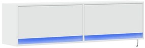 vidaXL Έπιπλο Τοίχου Τηλεόρασης με LED Λευκό 140x31x38 εκ.