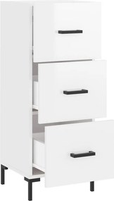 vidaXL Ντουλάπι Γυαλιστερό Λευκό 34,5x34x90 εκ. Επεξεργασμένο Ξύλο