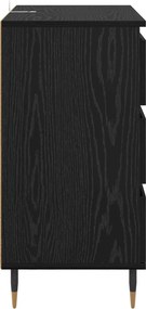 vidaXL Πλαϊνό γραφείο Μαύρη Οξυά 60 x 35 x 70 cm Επεξεργασμένο ξύλο