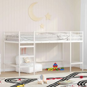 vidaXL Κρεβάτι κουκέτας για παιδιά Λευκό 80 x 200 cm Ατσάλι