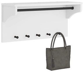 vidaXL Επίτοιχη κρεμάστρα παλτών SANDNES Λευκό 87x30x42 εκ. Πεύκο ξύλο