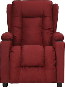 vidaXL Πολυθρόνα Ανακλ. Μπορντό Υφασμάτινη