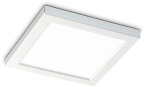 Φωτιστικό Οροφής - Πλαφονιέρα Aura Square 290836 22x1,8x22cm LED 20W 3000K 1950Lm White Ideal Lux