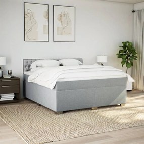 ΚΡΕΒΑΤΙ BOXSPRING ΜΕ ΣΤΡΩΜΑ ΑΝΟΙΧΤΟ ΓΚΡΙ 180X200 ΕΚ. ΥΦΑΣΜΑΤΙΝΟ 3285974