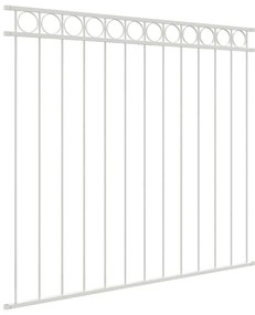 vidaXL Λευκό Φράχτη Χάλυβα 1,7 x 1,2 μ