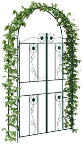 vidaXL Κήπος Αψίδα Μονόχρωμο Πράσινο 115 x 37 x 226 εκ