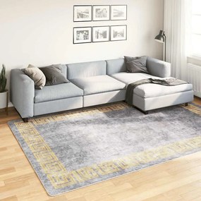 vidaXL Χαλί Πλενόμενο Αντιολισθητικό Γκρι 190 x 300 εκ.