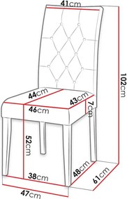 Καρέκλα S85-Gkri - 47.00Χ61.00Χ102.00cm