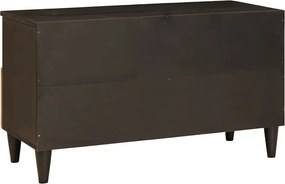 vidaXL Ντουλάπι TV Μαύρο και Χρυσό 80 x 33 x 46 εκ Επεξεργασμένο Ξύλο