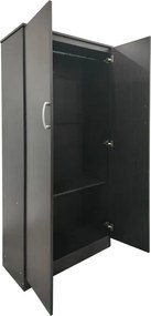 Ντουλάπα δίφυλλη Athos pakoworld σε wenge απόχρωση 80x42x180εκ