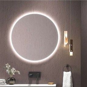 Καθρέπτης Τοίχου Με Φως Led Sardes SARD80 KARAG Φ80cm Clear Karag Glass