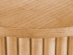 Βοηθητικό τραπεζάκι Houston 1223, Ανοιχτό χρώμα ξύλου, 50cm, Φυσικό ξύλο καπλαμά, Ινοσανίδες μέσης πυκνότητας, Στρόγγυλος | Epipla1.gr